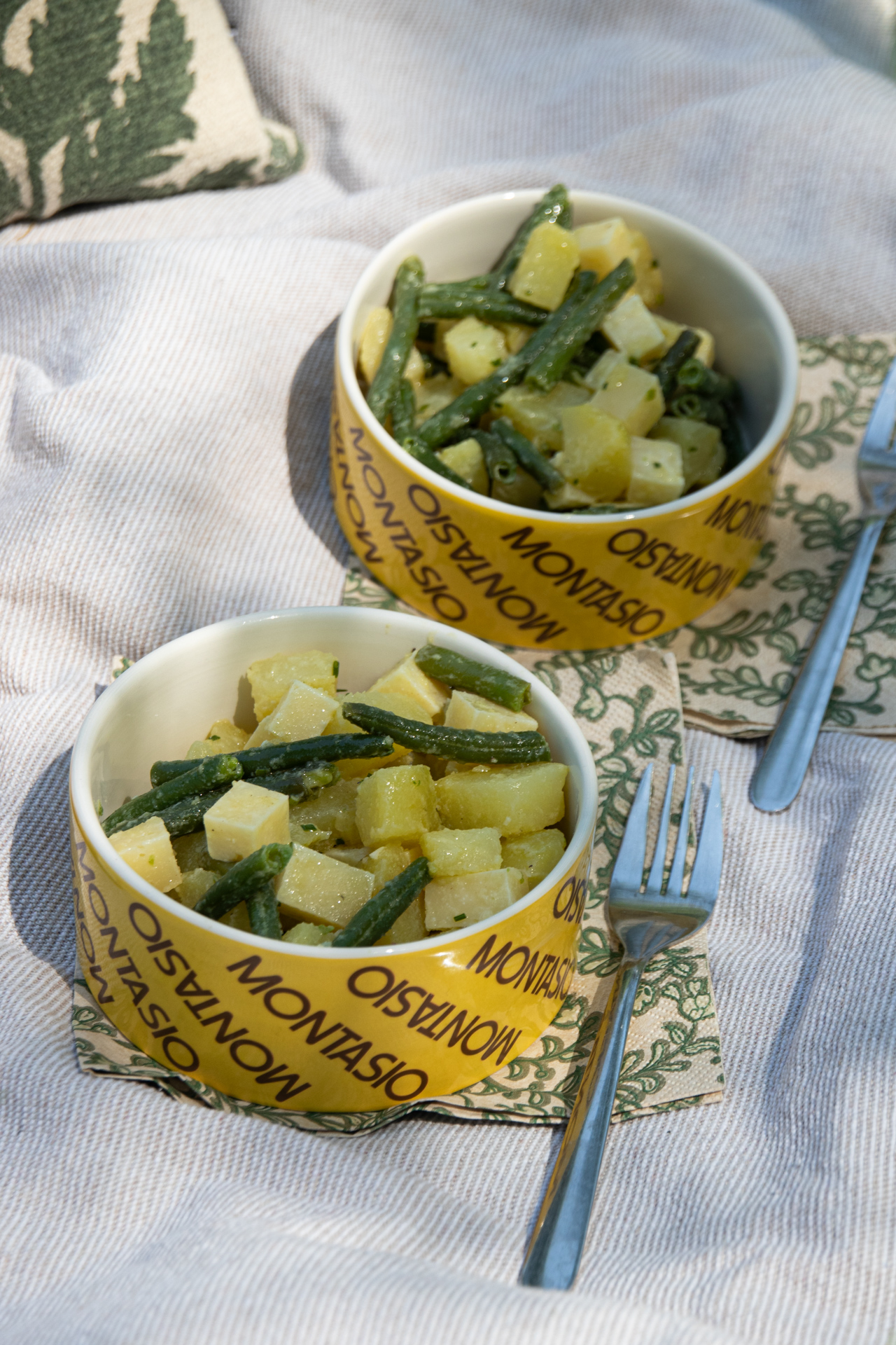 Insalata di patate, fagiolini e Montasio