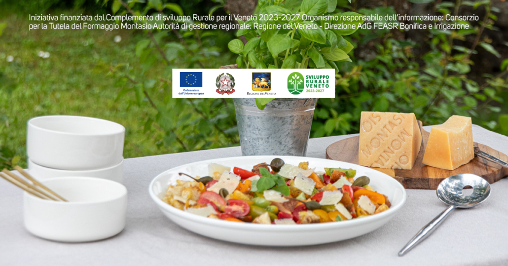 Panzanella estiva con Montasio Stravecchio e pomodorini