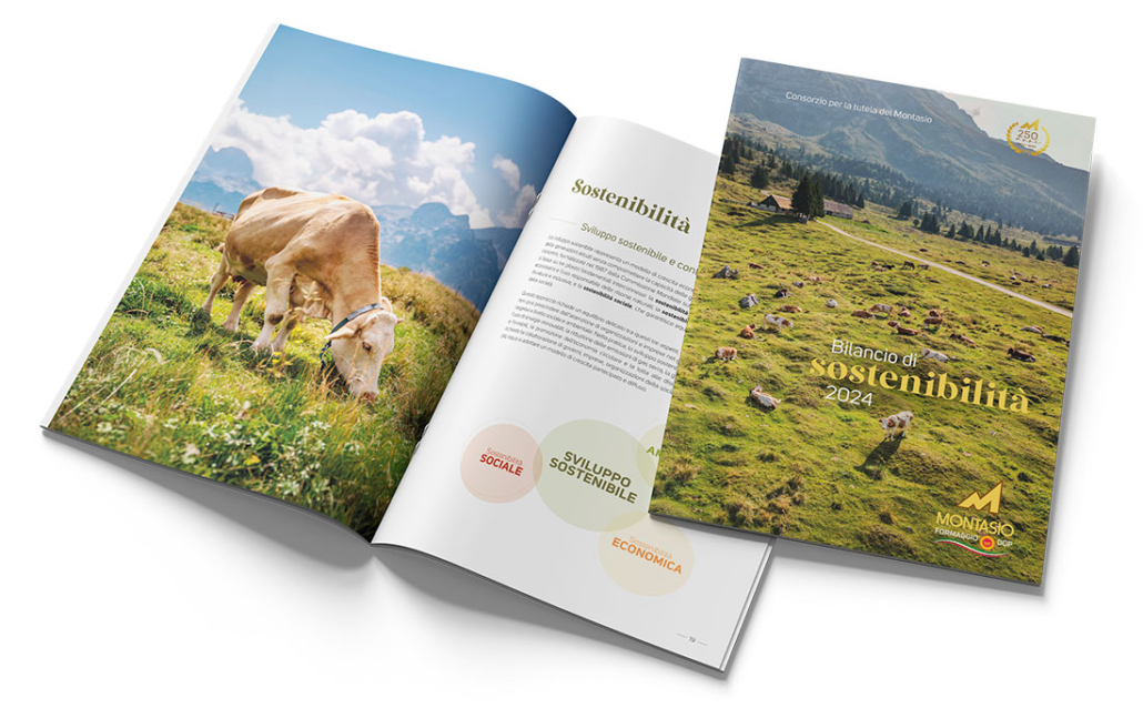 Libro aperto Bilancio di Sostenibilità di Montasio